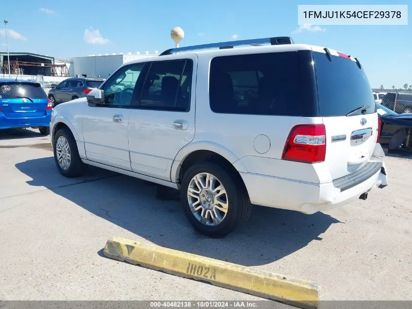 2012 Ford Expedition Limited VIN: 1FMJU1K54CEF29378 Lot: 40482138