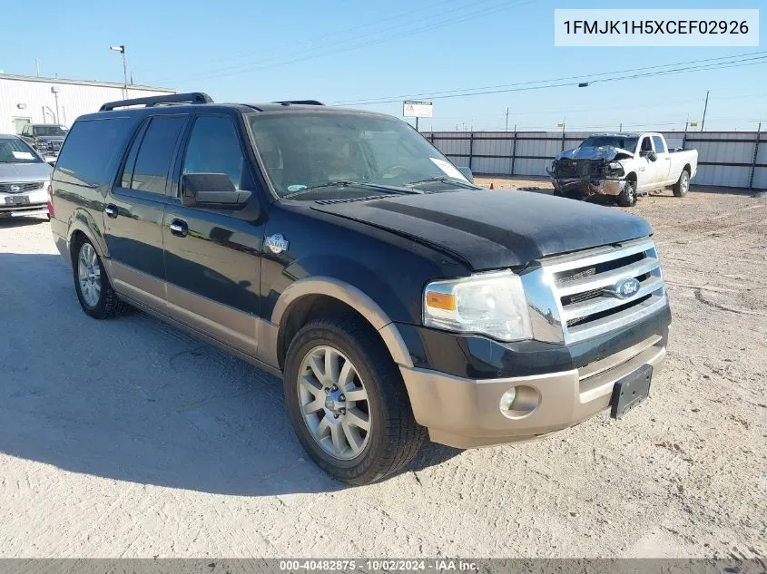 2012 Ford Expedition El King Ranch VIN: 1FMJK1H5XCEF02926 Lot: 40482875