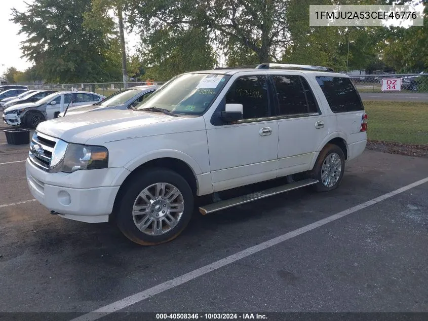 2012 Ford Expedition Limited VIN: 1FMJU2A53CEF46776 Lot: 40508346