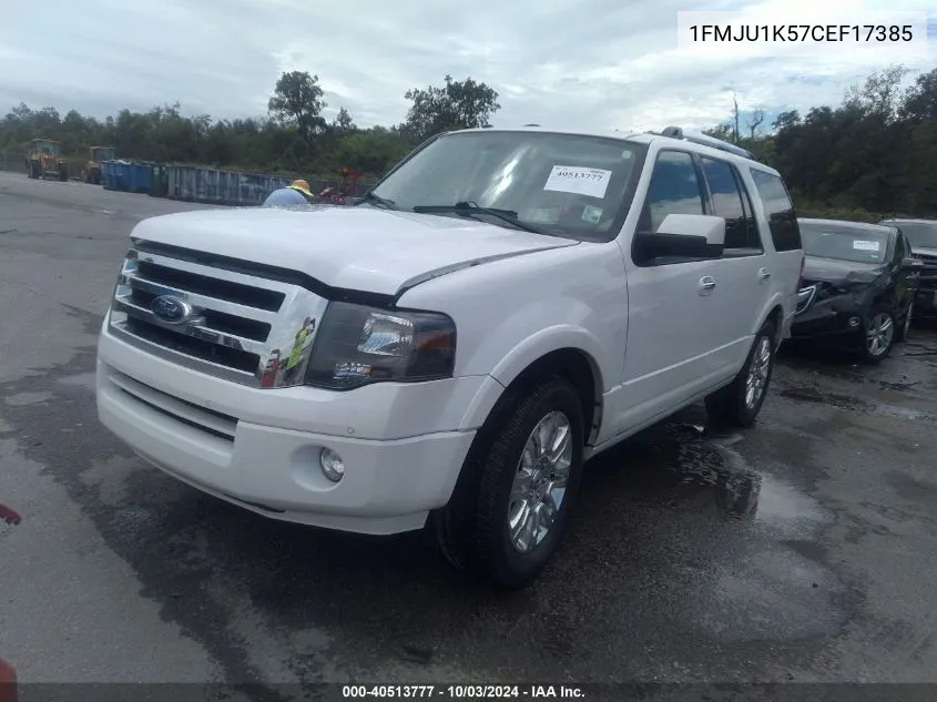 2012 Ford Expedition Limited VIN: 1FMJU1K57CEF17385 Lot: 40513777