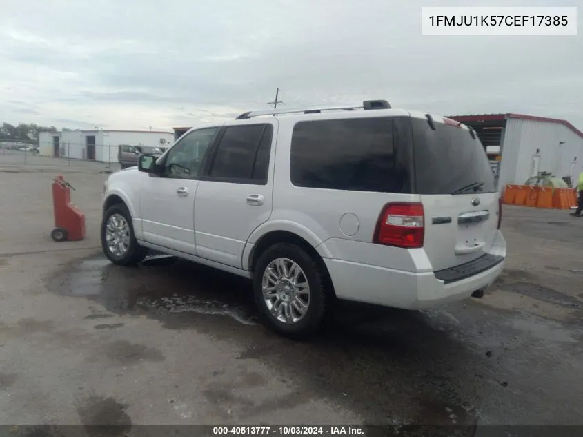 2012 Ford Expedition Limited VIN: 1FMJU1K57CEF17385 Lot: 40513777