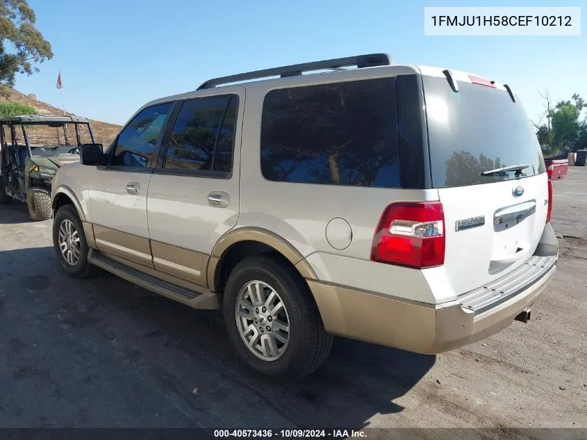 2012 Ford Expedition Xlt VIN: 1FMJU1H58CEF10212 Lot: 40573436