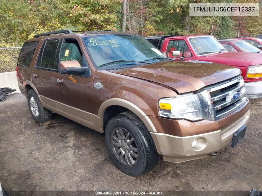 2012 Ford Expedition King Ranch VIN: 1FMJU1J56CEF12387 Lot: 40583201