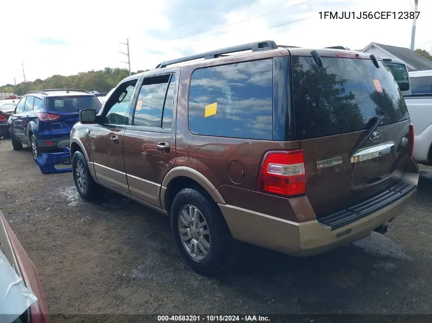 2012 Ford Expedition King Ranch VIN: 1FMJU1J56CEF12387 Lot: 40583201