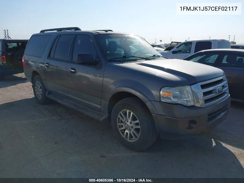 2012 Ford Expedition El Xlt VIN: 1FMJK1J57CEF02117 Lot: 40605386