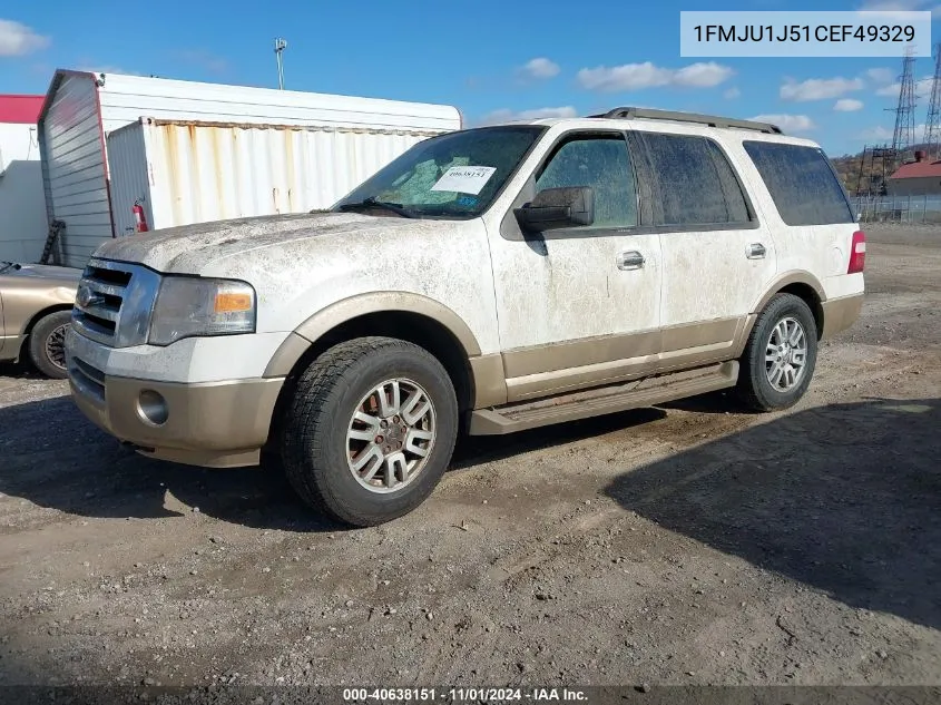 2012 Ford Expedition Xlt VIN: 1FMJU1J51CEF49329 Lot: 40638151