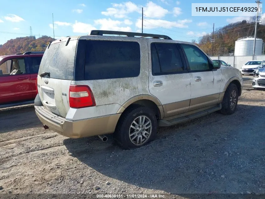 2012 Ford Expedition Xlt VIN: 1FMJU1J51CEF49329 Lot: 40638151