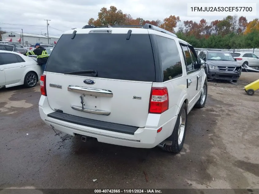 2012 Ford Expedition Limited VIN: 1FMJU2A53CEF57700 Lot: 40742865