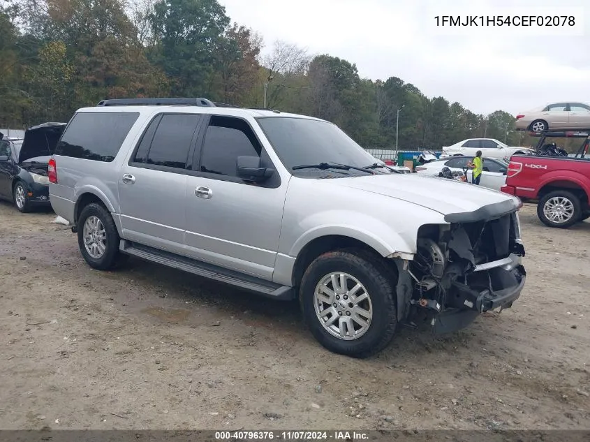 2012 Ford Expedition El Xlt VIN: 1FMJK1H54CEF02078 Lot: 40796376