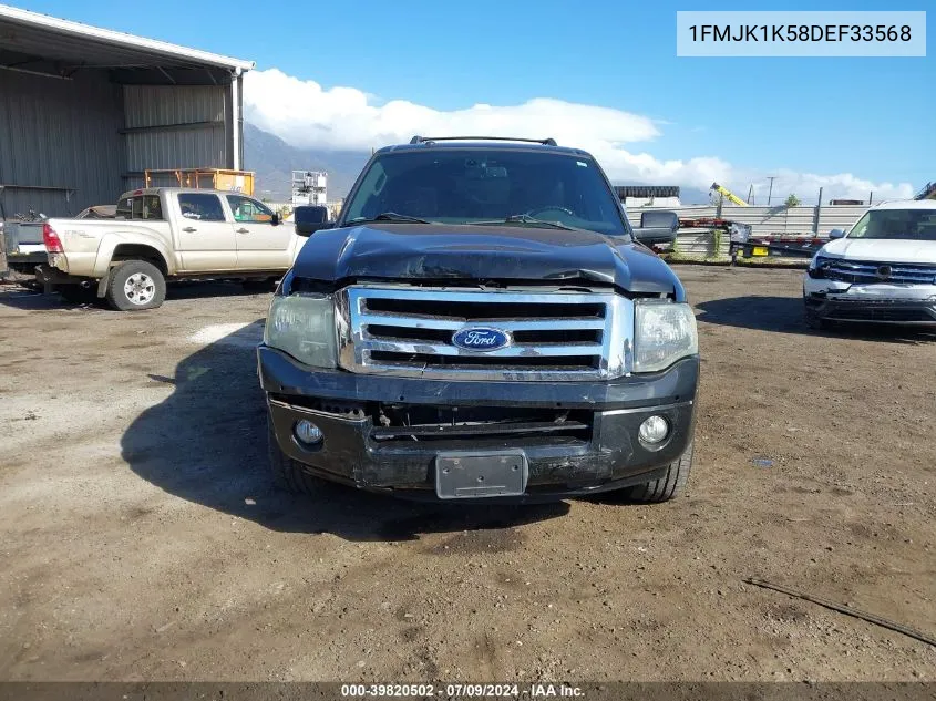 2013 Ford Expedition El Limited VIN: 1FMJK1K58DEF33568 Lot: 39820502