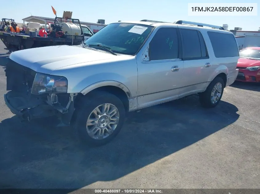 2013 Ford Expedition El Limited VIN: 1FMJK2A58DEF00867 Lot: 40488097