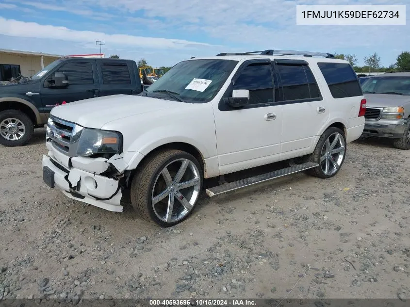 2013 Ford Expedition Limited VIN: 1FMJU1K59DEF62734 Lot: 40593696