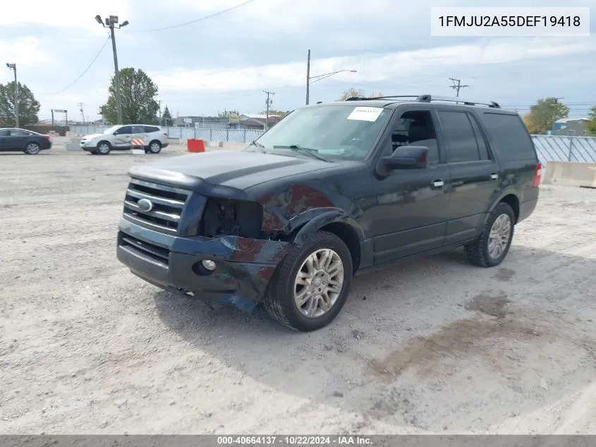 2013 Ford Expedition Limited VIN: 1FMJU2A55DEF19418 Lot: 40664137