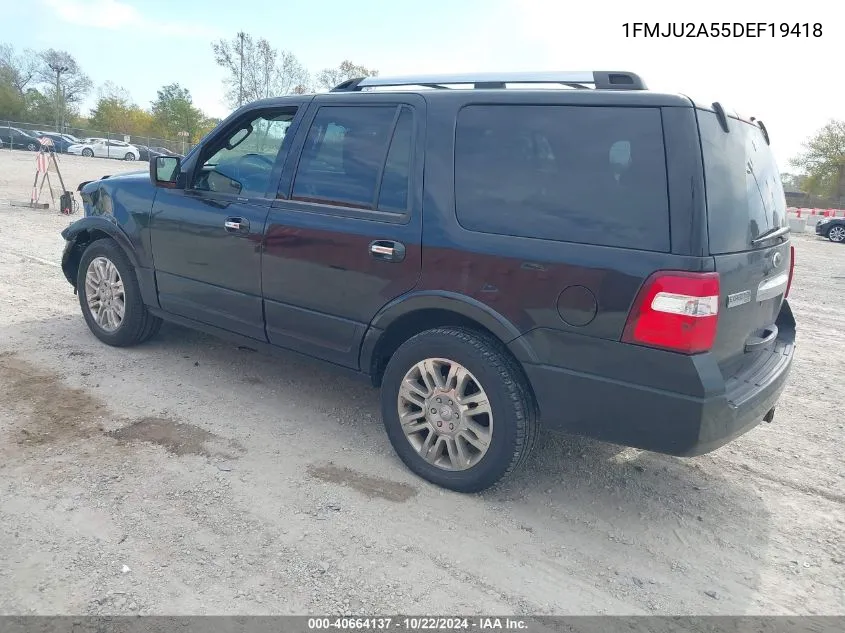 2013 Ford Expedition Limited VIN: 1FMJU2A55DEF19418 Lot: 40664137