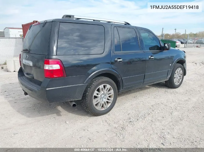 2013 Ford Expedition Limited VIN: 1FMJU2A55DEF19418 Lot: 40664137