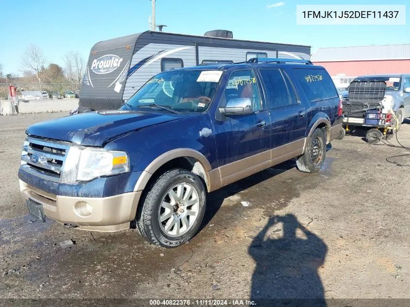 2013 Ford Expedition El King Ranch VIN: 1FMJK1J52DEF11437 Lot: 40822378