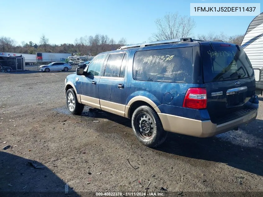 2013 Ford Expedition El King Ranch VIN: 1FMJK1J52DEF11437 Lot: 40822378