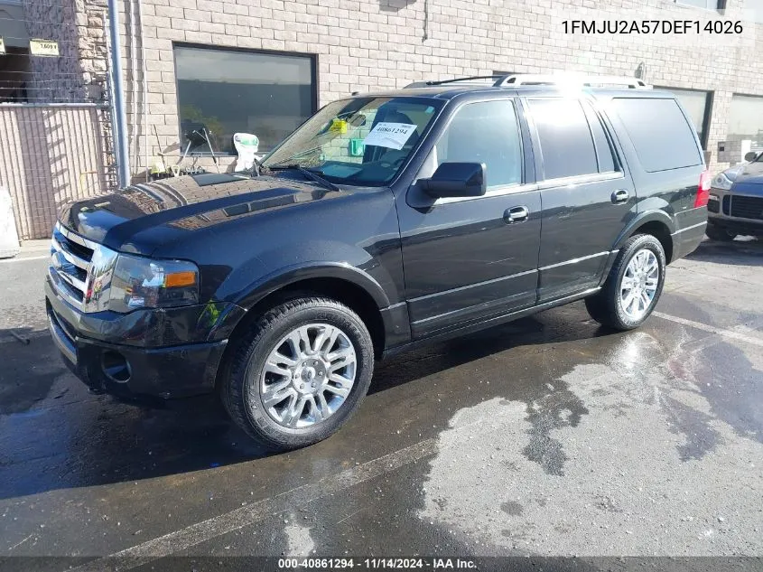 2013 Ford Expedition Limited VIN: 1FMJU2A57DEF14026 Lot: 40861294