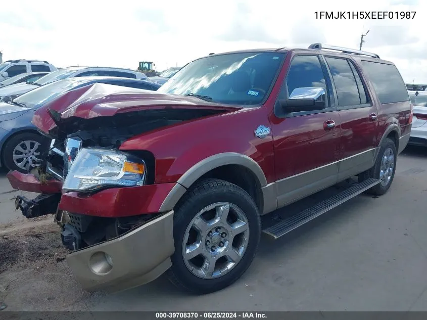 2014 Ford Expedition El King Ranch VIN: 1FMJK1H5XEEF01987 Lot: 39708370