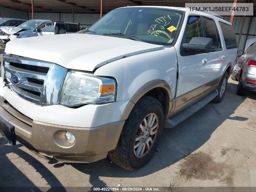 2014 Ford Expedition El Xlt VIN: 1FMJK1J58EEF44783 Lot: 40221994