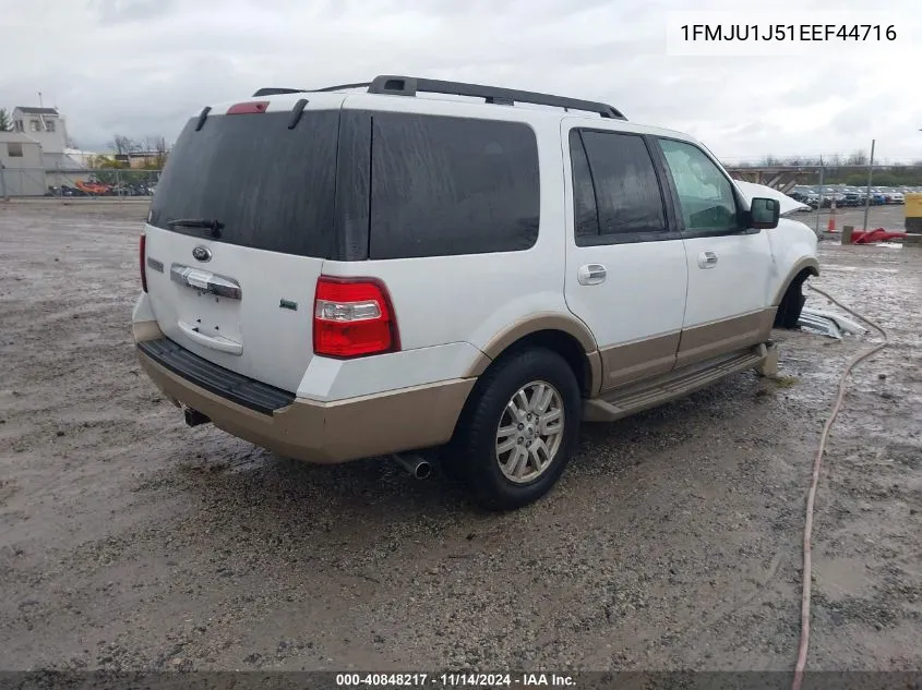 2014 Ford Expedition Xlt VIN: 1FMJU1J51EEF44716 Lot: 40848217