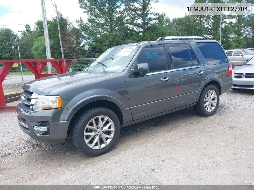 2015 Ford Expedition Limited VIN: 1FMJU1KTXFEF27704 Lot: 39431941