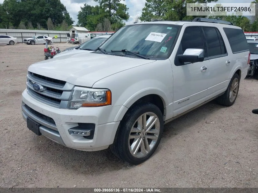 1FMJK1LT3FEF24986 2015 Ford Expedition El Platinum