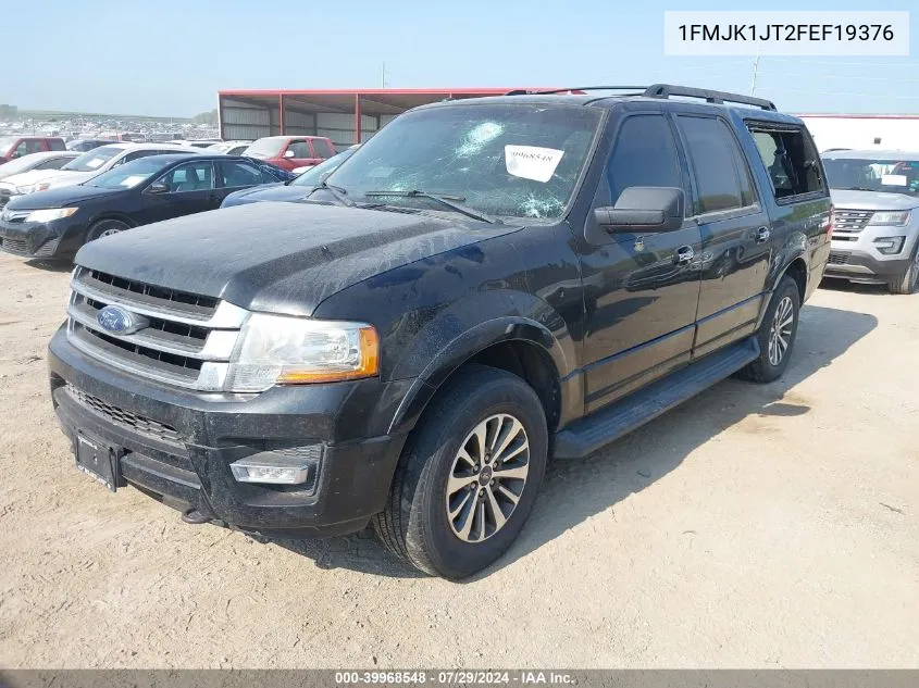 2015 Ford Expedition El Xlt VIN: 1FMJK1JT2FEF19376 Lot: 39968548