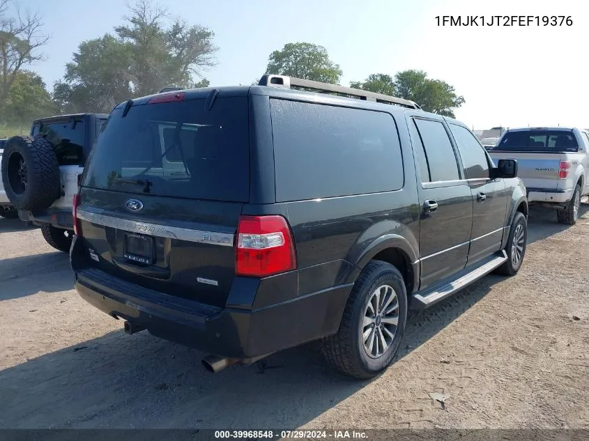 2015 Ford Expedition El Xlt VIN: 1FMJK1JT2FEF19376 Lot: 39968548