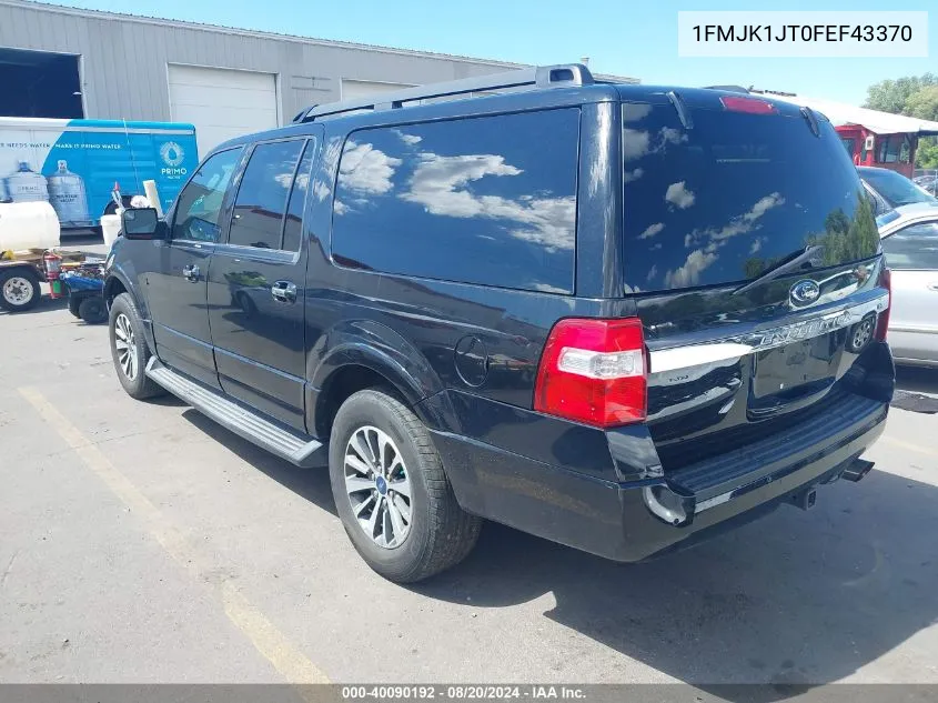 2015 Ford Expedition El Xlt VIN: 1FMJK1JT0FEF43370 Lot: 40090192