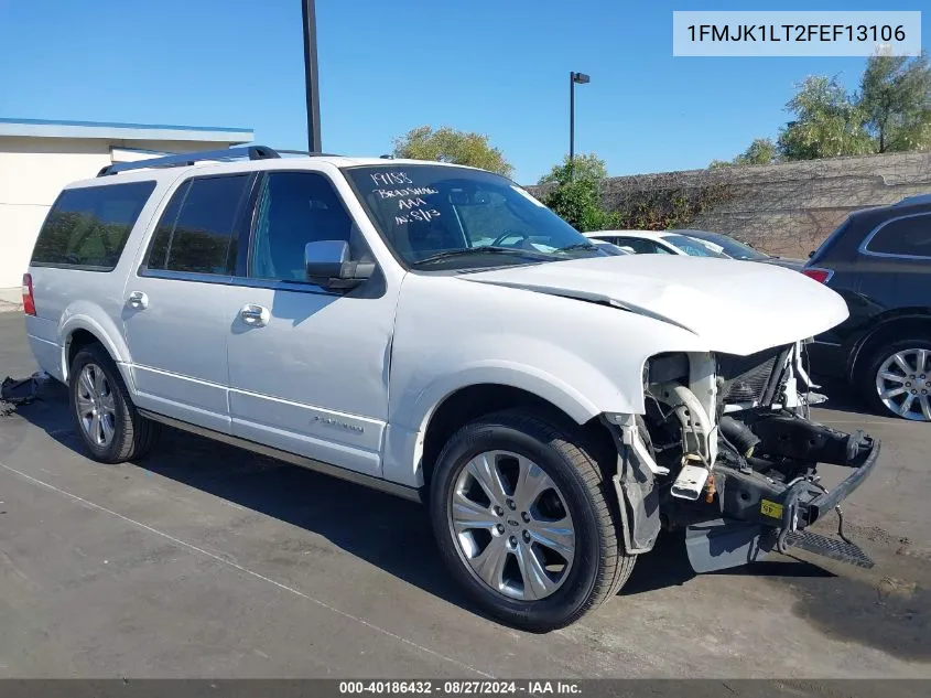 2015 Ford Expedition El Platinum VIN: 1FMJK1LT2FEF13106 Lot: 40186432