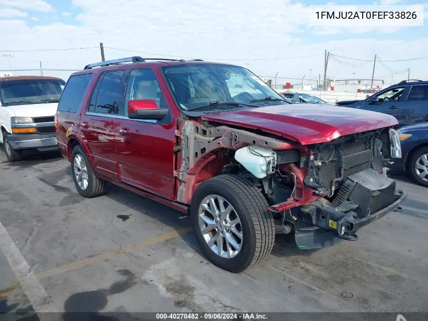 2015 Ford Expedition Limited VIN: 1FMJU2AT0FEF33826 Lot: 40270482