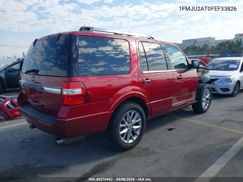 2015 Ford Expedition Limited VIN: 1FMJU2AT0FEF33826 Lot: 40270482