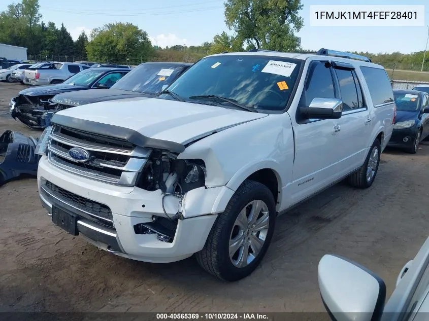 2015 Ford Expedition El Platinum VIN: 1FMJK1MT4FEF28401 Lot: 40565369