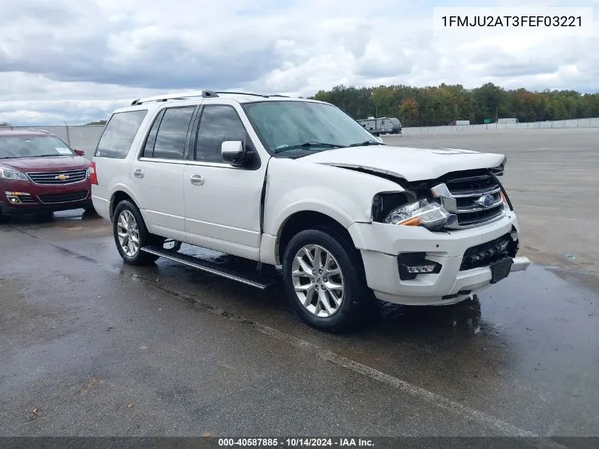 2015 Ford Expedition Limited VIN: 1FMJU2AT3FEF03221 Lot: 40587885