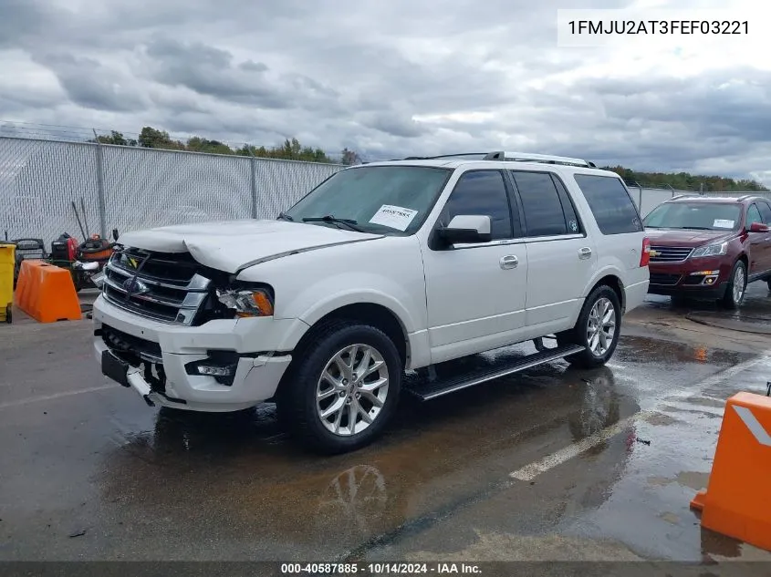 2015 Ford Expedition Limited VIN: 1FMJU2AT3FEF03221 Lot: 40587885