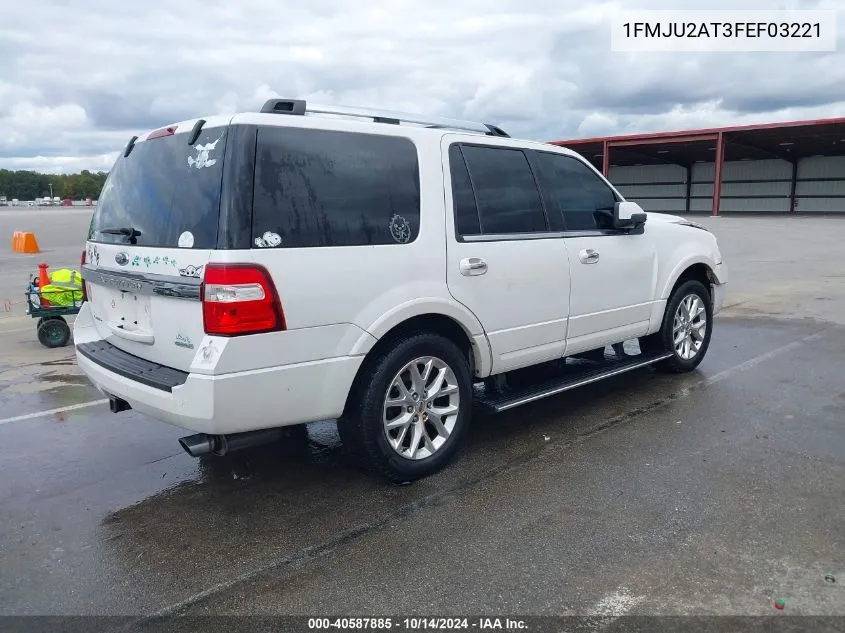 2015 Ford Expedition Limited VIN: 1FMJU2AT3FEF03221 Lot: 40587885