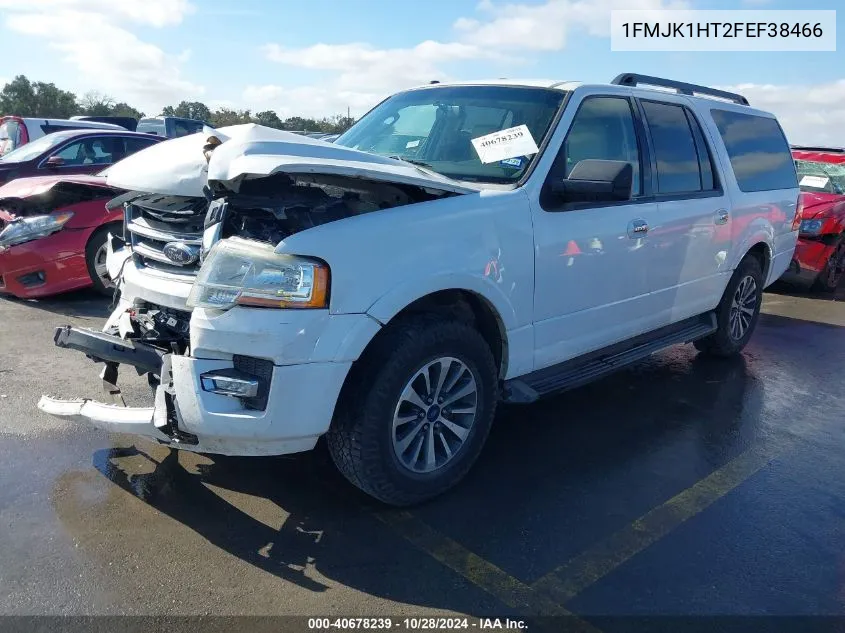 2015 Ford Expedition El Xlt VIN: 1FMJK1HT2FEF38466 Lot: 40678239