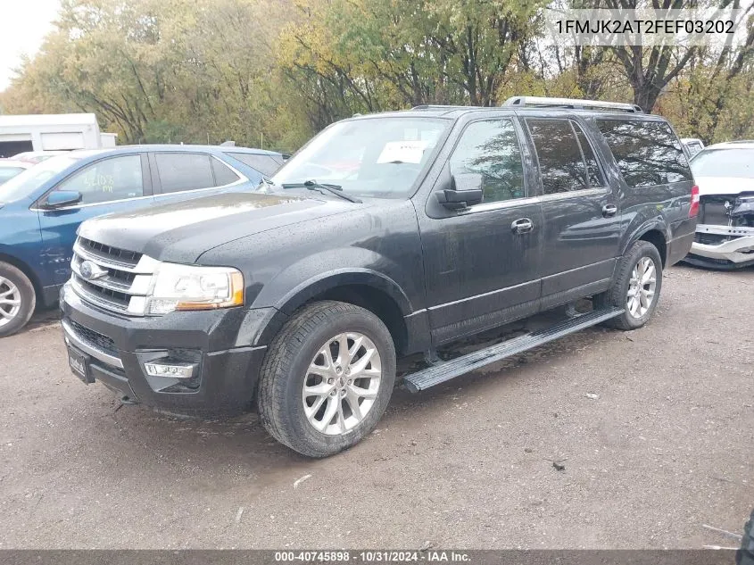 2015 Ford Expedition El Limited VIN: 1FMJK2AT2FEF03202 Lot: 40745898