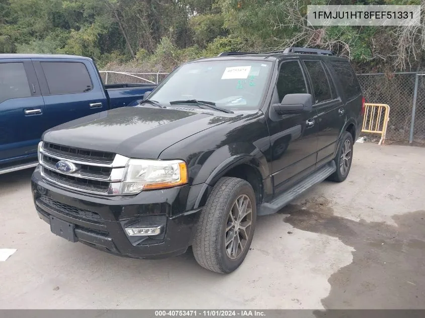 2015 Ford Expedition Xlt VIN: 1FMJU1HT8FEF51331 Lot: 40753471