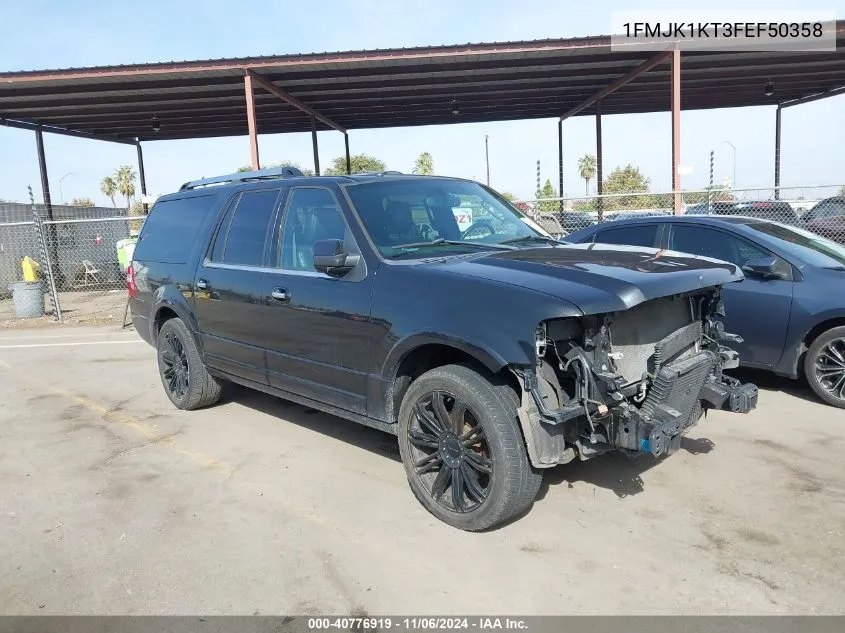 2015 Ford Expedition El Limited VIN: 1FMJK1KT3FEF50358 Lot: 40776919