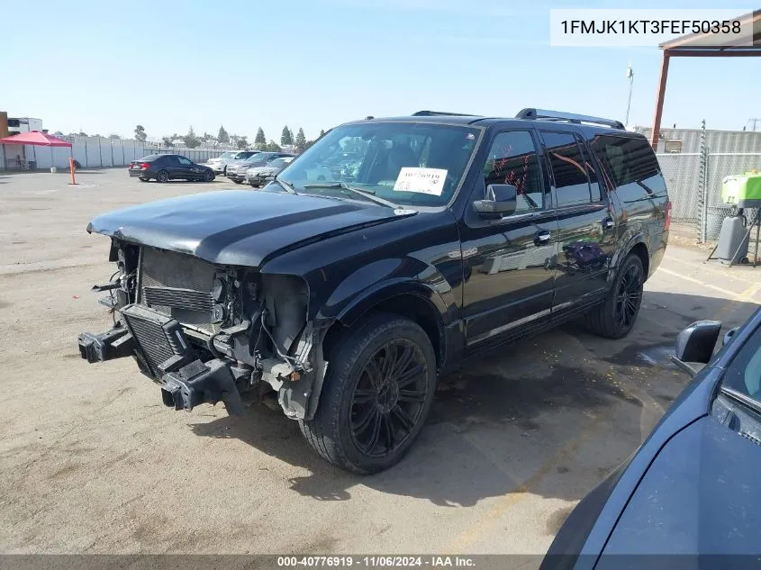 2015 Ford Expedition El Limited VIN: 1FMJK1KT3FEF50358 Lot: 40776919