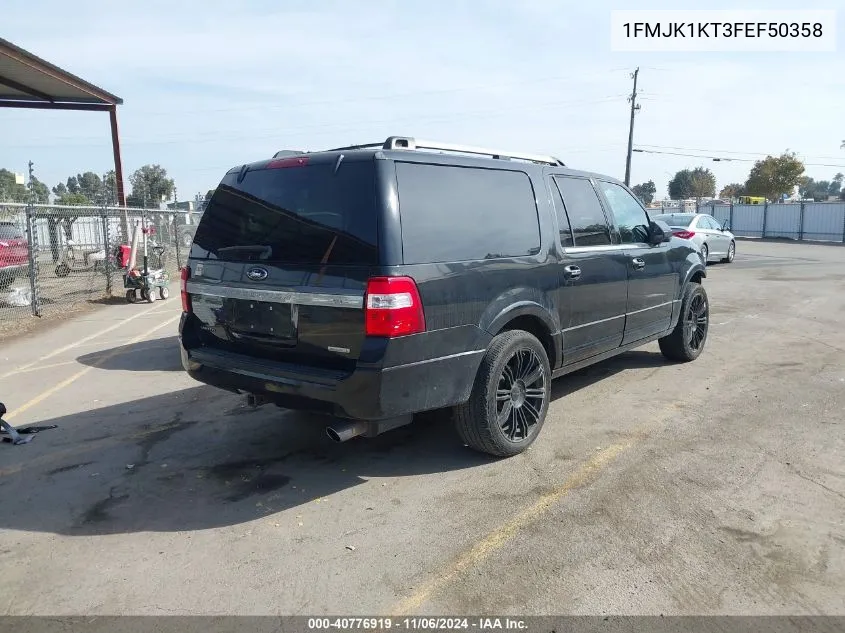 2015 Ford Expedition El Limited VIN: 1FMJK1KT3FEF50358 Lot: 40776919