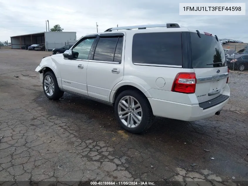 2015 Ford Expedition Platinum VIN: 1FMJU1LT3FEF44598 Lot: 40788664