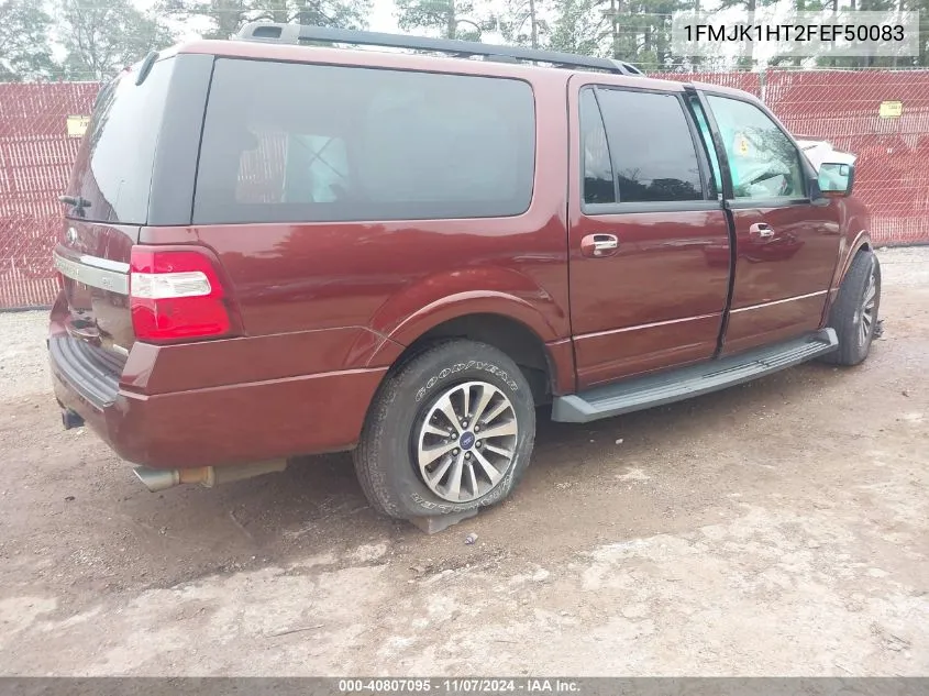 2015 Ford Expedition El Xlt VIN: 1FMJK1HT2FEF50083 Lot: 40807095