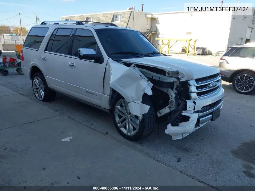 2015 Ford Expedition Platinum VIN: 1FMJU1MT3FEF37424 Lot: 40835396