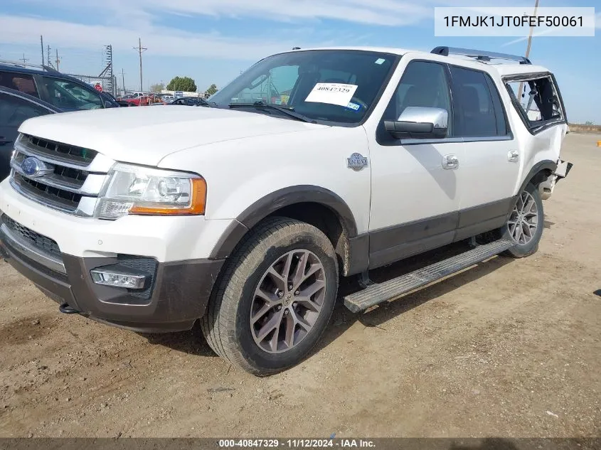 1FMJK1JT0FEF50061 2015 Ford Expedition El King Ranch