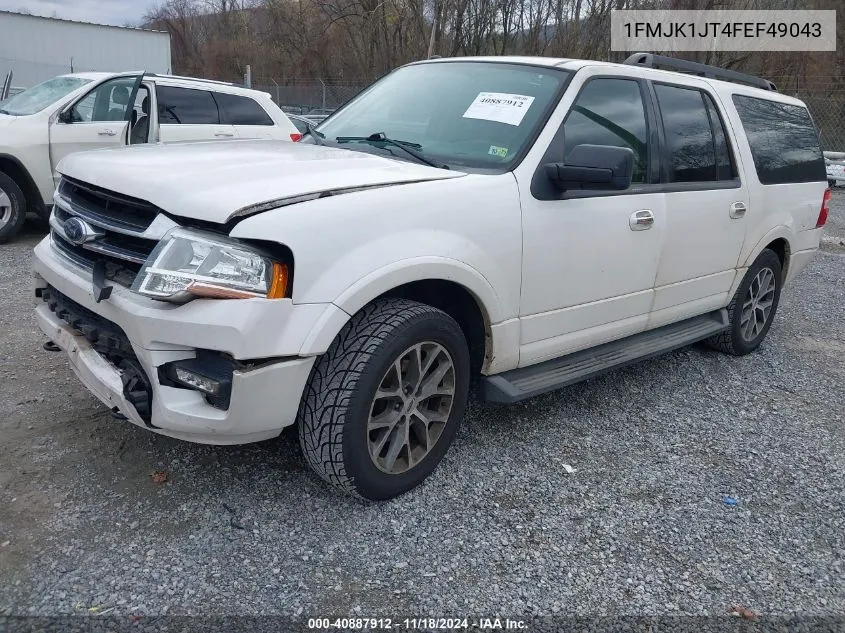 2015 Ford Expedition El Xlt VIN: 1FMJK1JT4FEF49043 Lot: 40887912