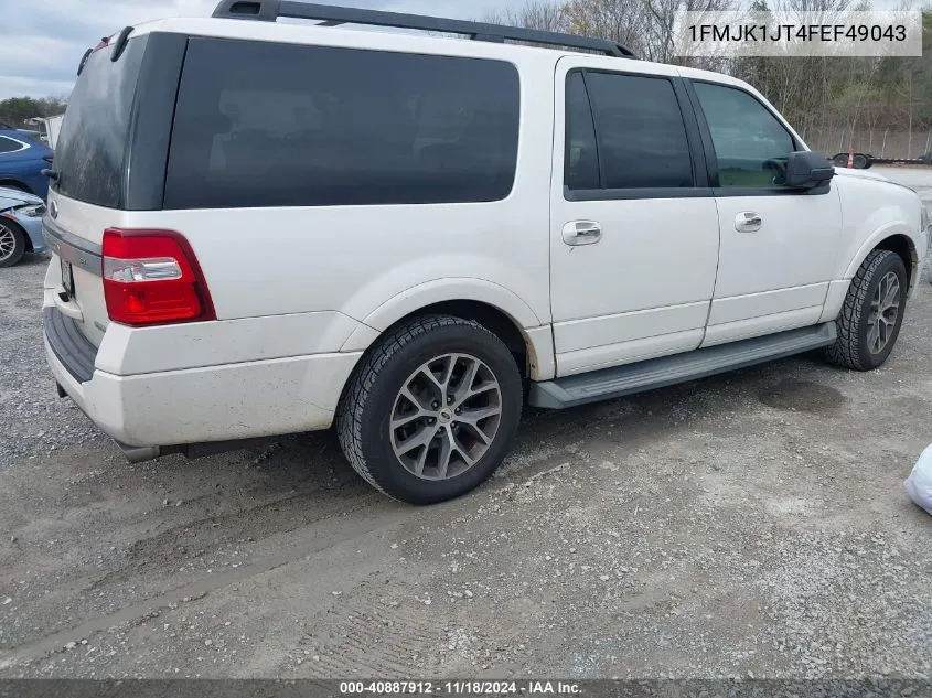 2015 Ford Expedition El Xlt VIN: 1FMJK1JT4FEF49043 Lot: 40887912