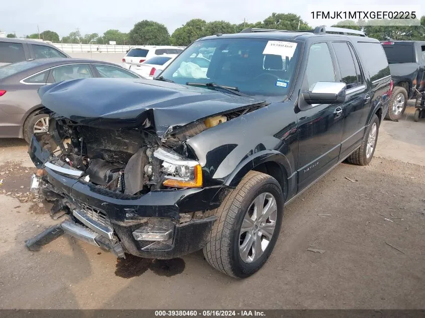 1FMJK1MTXGEF02225 2016 Ford Expedition El Platinum